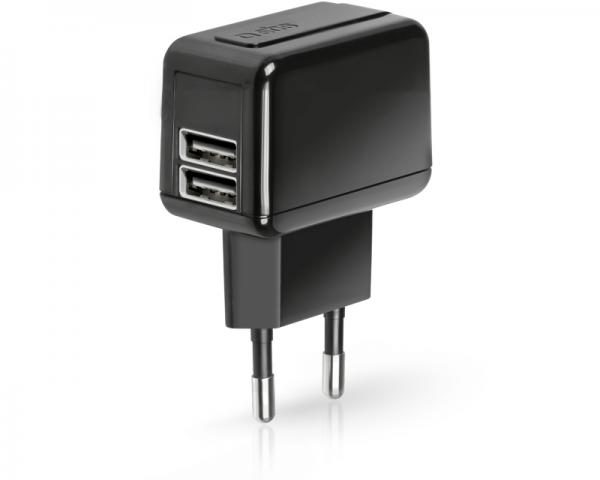 SBS Punjač za mobilne uređaje bez kabla 1000mAh 2xUSB crni TETRAV2USB1A