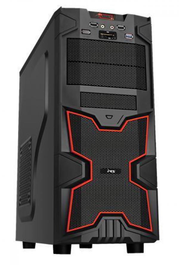 CASE MS RAIDER RED gaming kućište bez napajanja