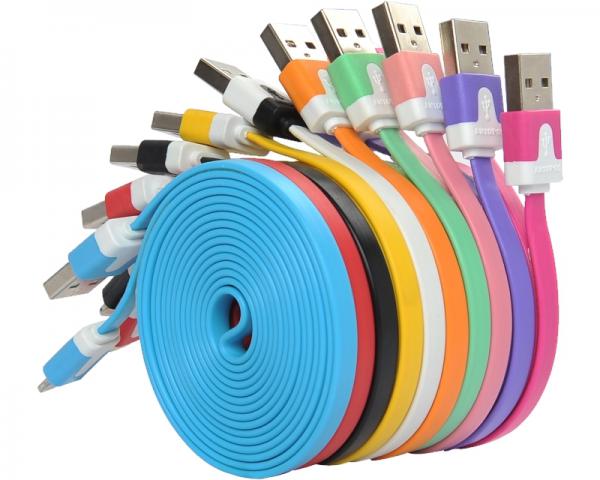 FAST ASIA Kabl USB A - USB Micro-B M/M 1m flat žuti
