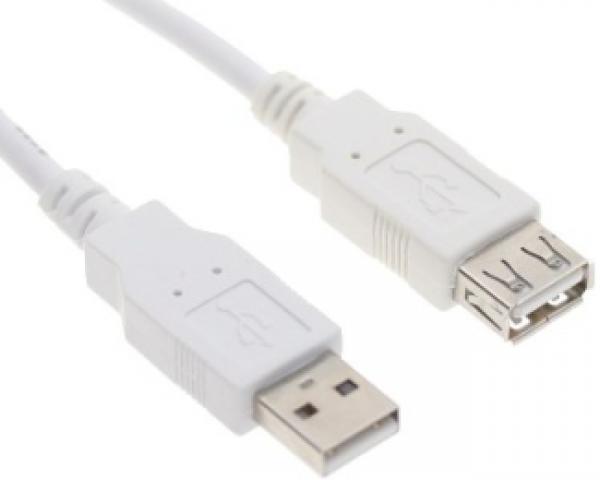 FAST ASIA Kabl USB A - USB A M/F (produžni) 3m beli
