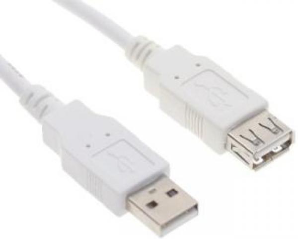 FAST ASIA Kabl USB A - USB A M/F (produžni) 5m beli