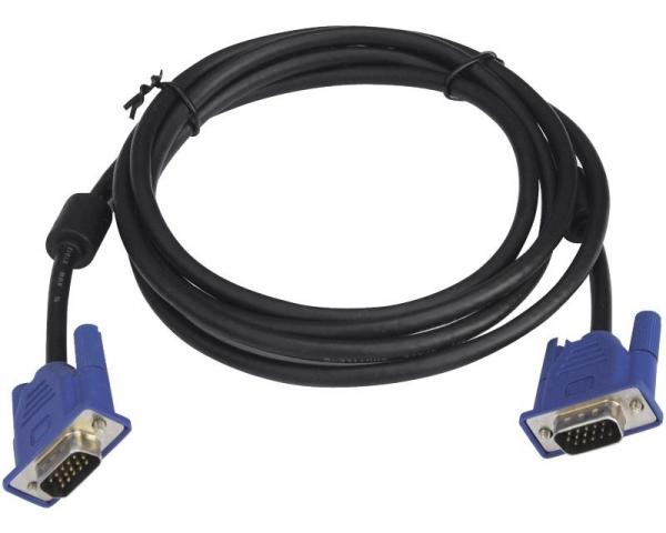 GREEN CONNECTION Kabl VGA D-sub M/M 5m HQ feritno jezgro crni