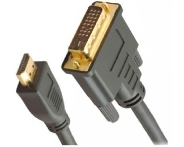 FAST ASIA Kabl HDMI (M) - DVI-D Dual Link (M) 2m feritno jezgro crni