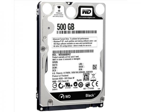 WD 500GB 2.5 SATA III 16MB 7.200rpm WD5000BPKX Black