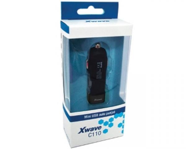 XWAVE C110 automobilski USB punjač crni