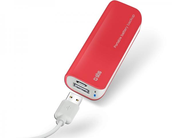 SBS Punjač prenosni USB 2.200mAh crveni TEBB2200R