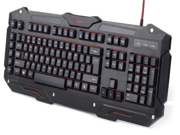 KB-UMGL-01 Gembird Gaming tastatura, backlight, US layout black USB