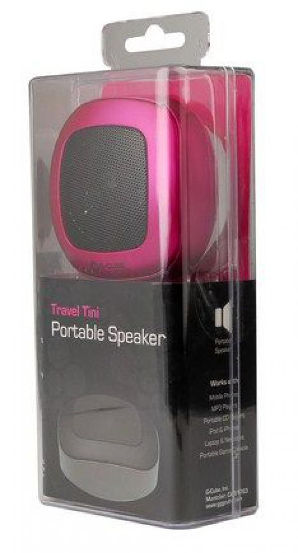 A4-AST-80SR GCUBE Portable zvucnici, Built-in rechargeable battery for 4 hours of music, 3,5mm Pink