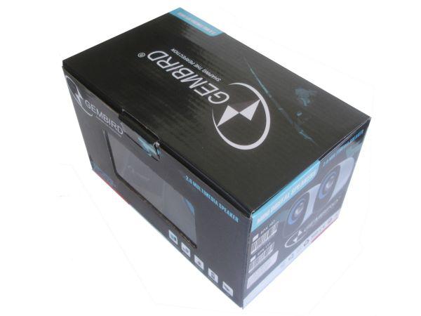 SPK-107 ** Gembird Stereo zvucnici white/black, 2 x 3W RMS USB pwr, 3.5mm kutija sa prozorom (399)