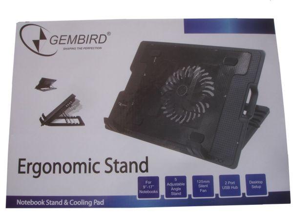N2000IV** Gembird hladnjak za laptop, 15-17 180mm Fan-CONTROL, 2xUSB, 365x265mm, Ergo Stand(560)