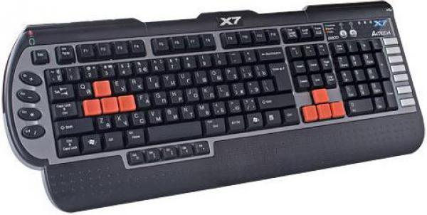A4-X7-G800MU Gaming tastatura+USB hub 1 port+2x audio 3.5mm black PS/2