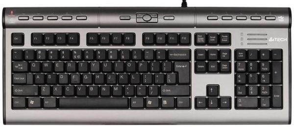 A4-KL-7MU Multimedialna tastatura slim US layout+USB hub 1port+2xaudio 3.5mm