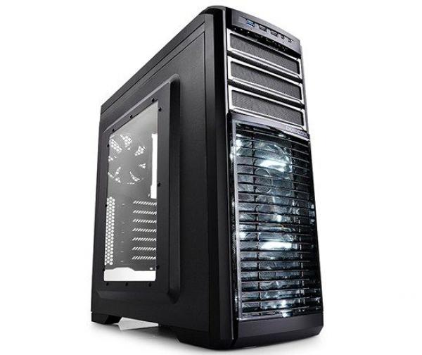 DeepCool KENDOMEN TI Gaming ATX-kuciste, 5x LED 120mm FanControl, USB3.0/audio/mic, Tool Free