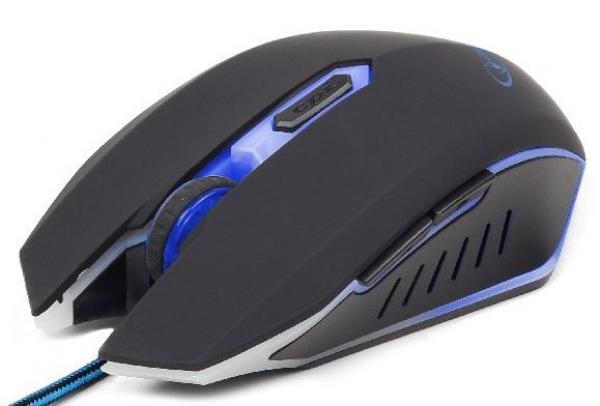 MUSG-001-B Gembird Gaming mis opticki illuminated blue 400-2400Dpi black