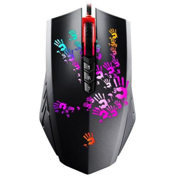 A4-A60 Bloody Multi-Core Gun3 Gaming Mouse, INFRA RED buttons,1000Hz/400-4000 Dpi, Black, USB