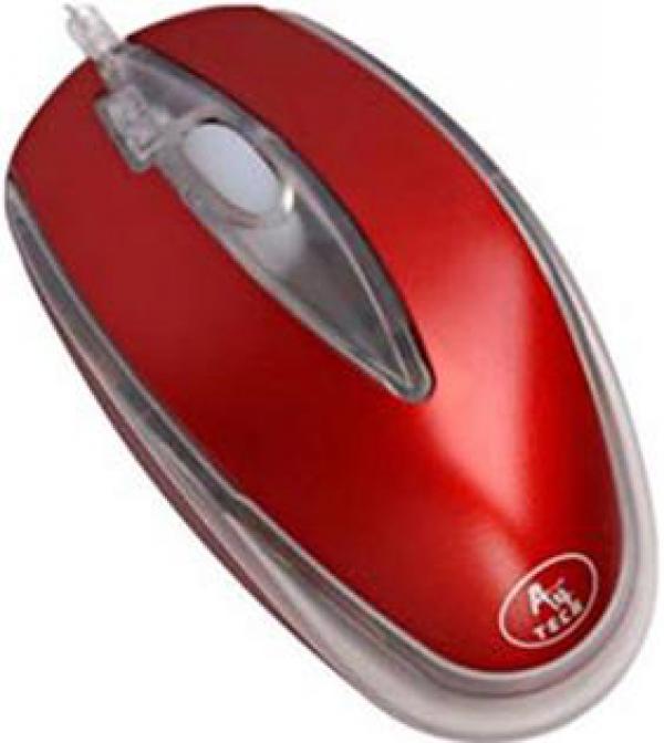 A4-OP-3DM-1 Shining Light optical mouse, Special 2xClick button, 800 Dpi, red, PS/2