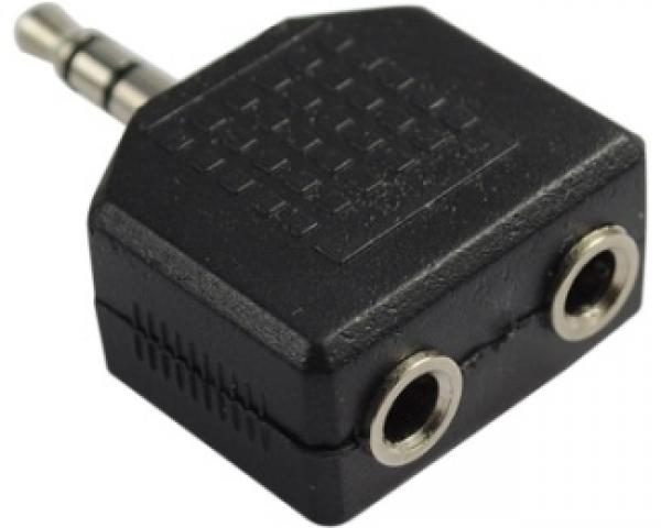 FAST ASIA Adapter audio 3.5mm - 2x3.5mm crni