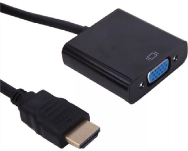 FAST ASIA Adapter HDMI (M) - VGA D-sub (F) crni