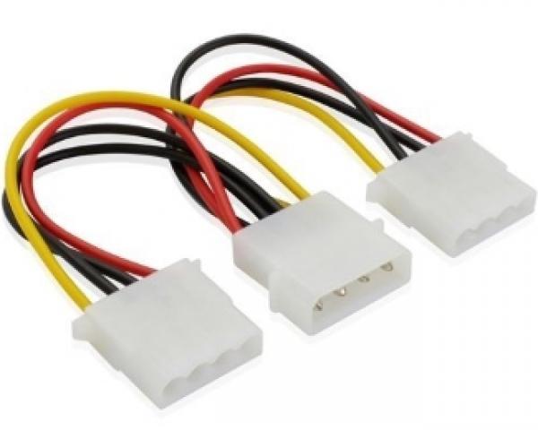GREEN CONNECTION Kabl naponski molex (M) - 2x molex (F) Y račva
