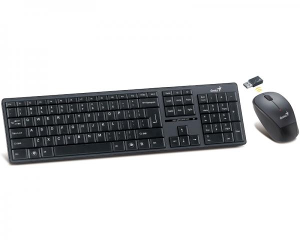 GENIUS SlimStar 8000ME Wireless USB US crna + miš