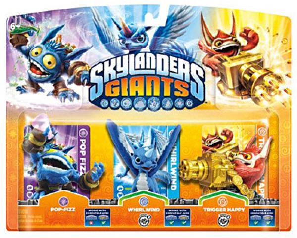 Skylanders GIANTS Triple Pack A (Pop Fizz + Trigger Happy + Whirlwind)