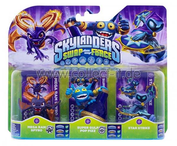 Skylanders SWAP Force Magic Triple Pack (Mega Ram Spyro + Super Gulp Pop Fiz + Star Strike)