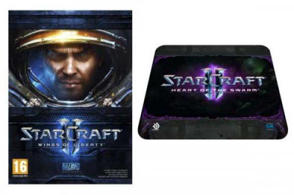 PC Starcraft 2 Wings of Liberty + SteelSeries QcK Starcraft 2 HotS Logo Edition