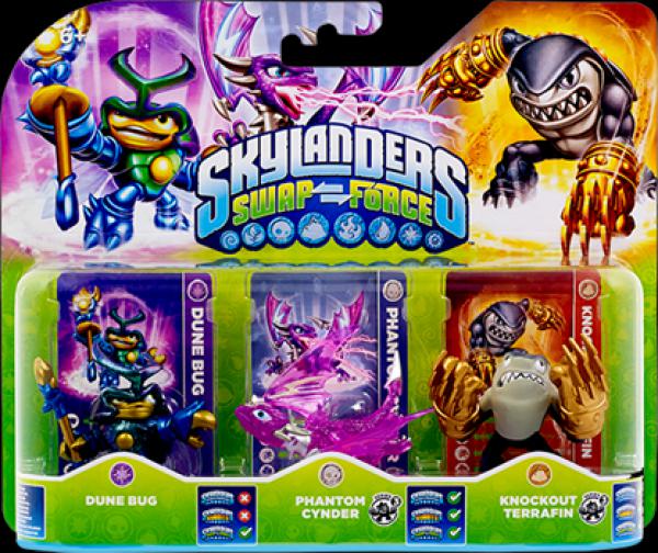 Skylanders SWAP Force Triple Pack F (Dune Bug + Cynder + Terrafin)