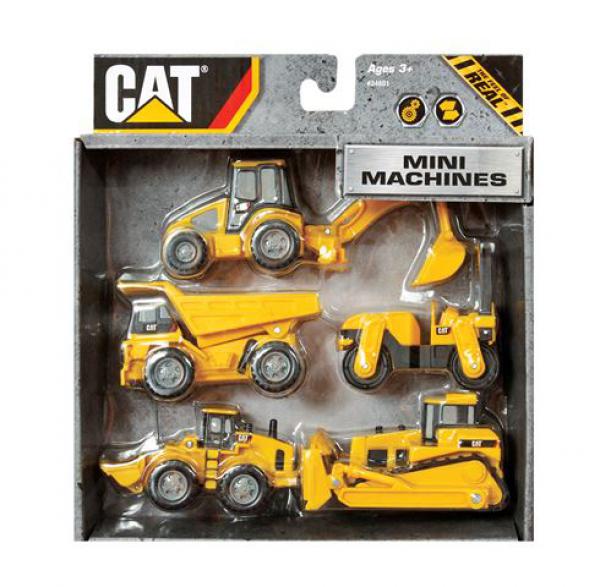Građevinske mašine CAT Mini Machine 7 cm, 5 kom