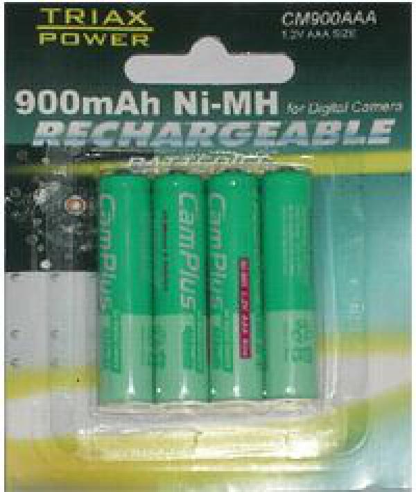 TRIAXPOWER punjiva baterija AAA 4x900mAh